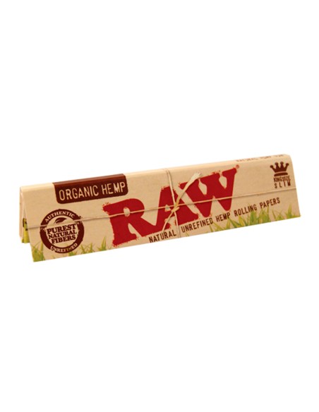 papel raw organic king size slim - display 50 unidades