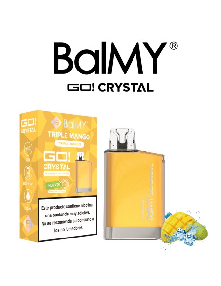 PODS DESECHABLES BALMY CRYSTAL SHISHA EDITION Sabor Ice Mango