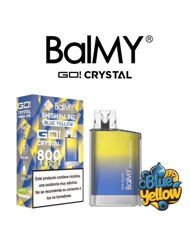 Vapers DESECHABLES BALMY CRYSTAL SHISHA EDITION Blue Yellow