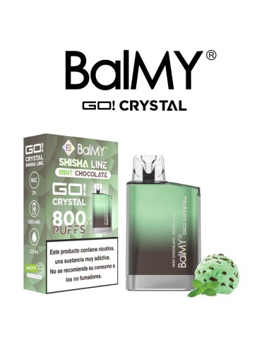 VAPERS DESECHABLES BALMY CRYSTAL SHISHA EDITION Sabor Menta chocolate