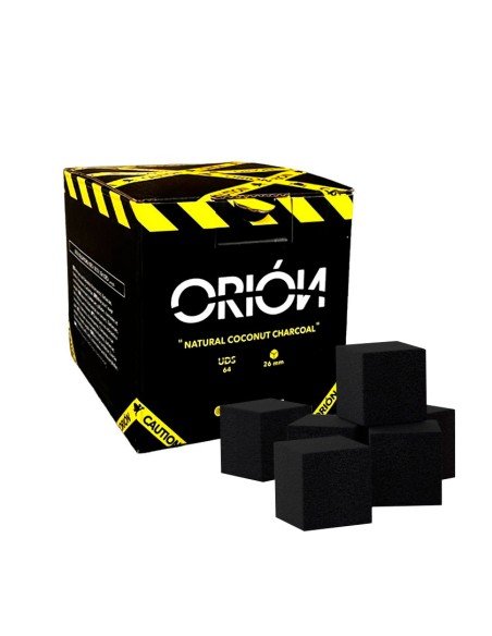 Carbón Natural de Coco Orión 1Kg | 64 piezas de 26mm para Shisha