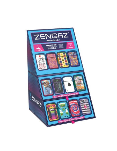 EXPOSITOR ENCENDEDORES ZENGAZ ROYAL JET CUBE S21