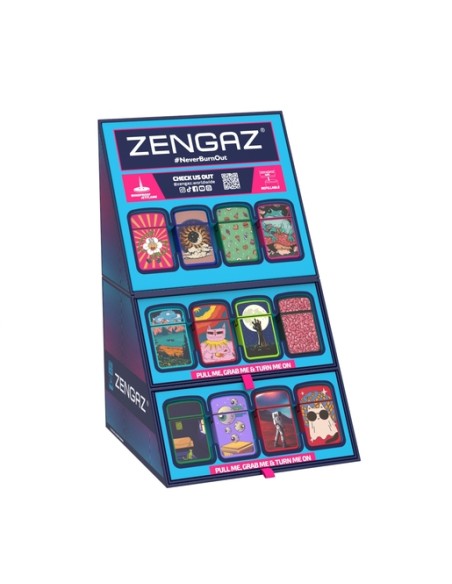 EXPOSITOR 48 ENCENDEDORES ZENGAZ ROYAL JET CUBE S22