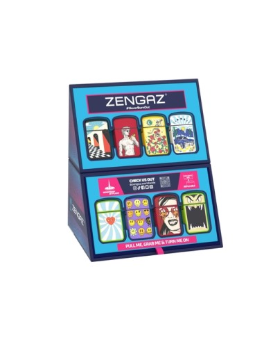 EXPOSITOR 16 ENCENDEDORES ZENGAZ ROYAL JET MINI...