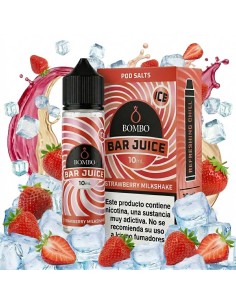 Bombo Bar Juice Strawberry Milkshake Ice - Sales de Nicotina 10 ml