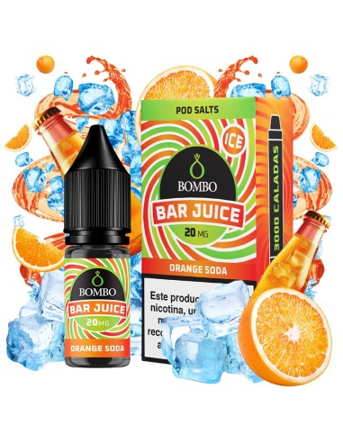 Bombo Bar Juice Orange Soda Ice- Sales de Nicotina 10 ml