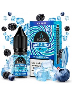 Bombo Bar Juice Ultra Blueberry Ice- Sales de Nicotina 10 ml