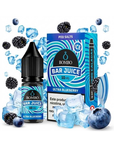 Bombo Bar Juice Ultra Blueberry Ice- Sales de Nicotina 10 ml