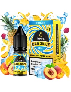 Bombo Bar Juice Pineapple Peach Mango Ice - Sales de Nicotina 10 ml