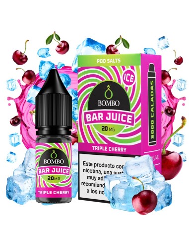 Bombo Bar Juice Triple Cherry Ice - Sales de Nicotina 10 ml