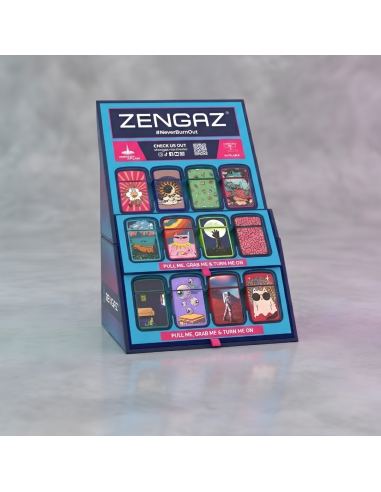 EXPOSITOR 48 ENCENDEDORES ZENGAZ ROYAL JET CUBE S22
